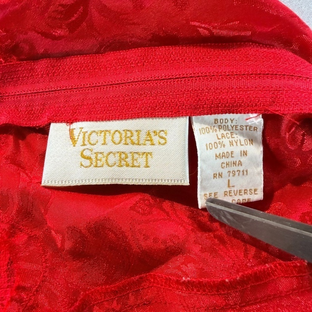 Victoria's Secret ‎ Gold Label  Red Lace Teddy Lingerie Adjustable Straps Large - Picture 6 of 6